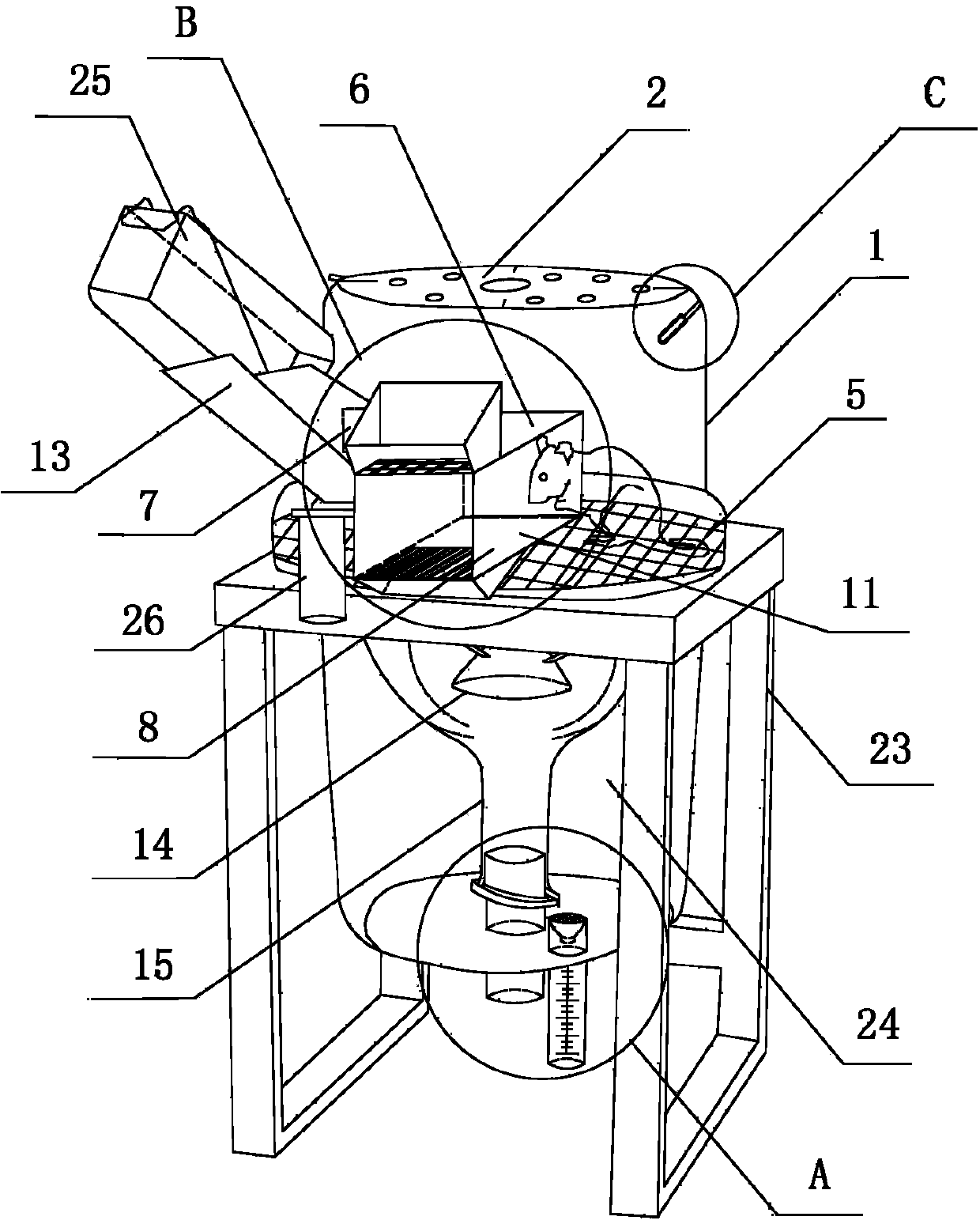 Metabolic cage of laboratory mice