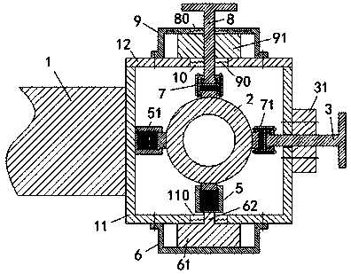 A dust-proof pipeline support device