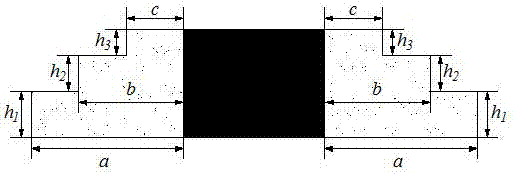 A method for filling the remaining coal pillars in the re-mined residual mining area with a stepped structure