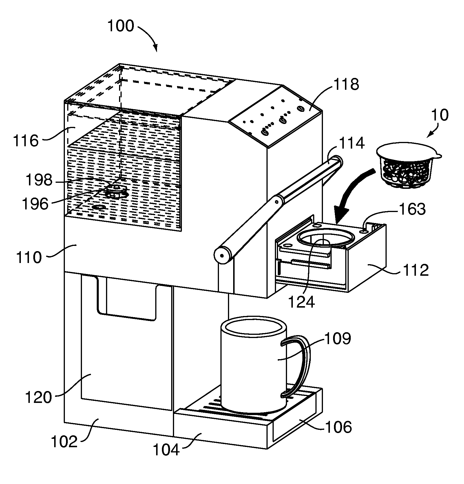 Brewed beverage appliance and method