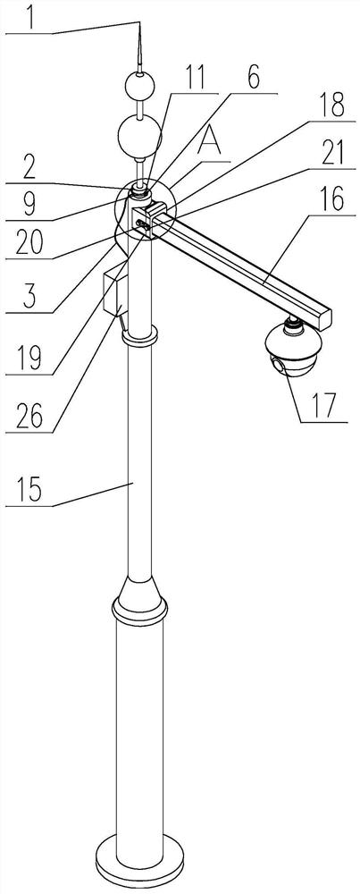 Monitoring vertical rod for intelligent traffic system