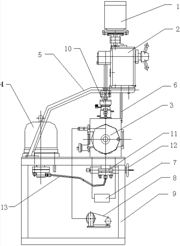 Machine body process temperature measuring device in screw extrusion molding process of screw extrusion propellant material