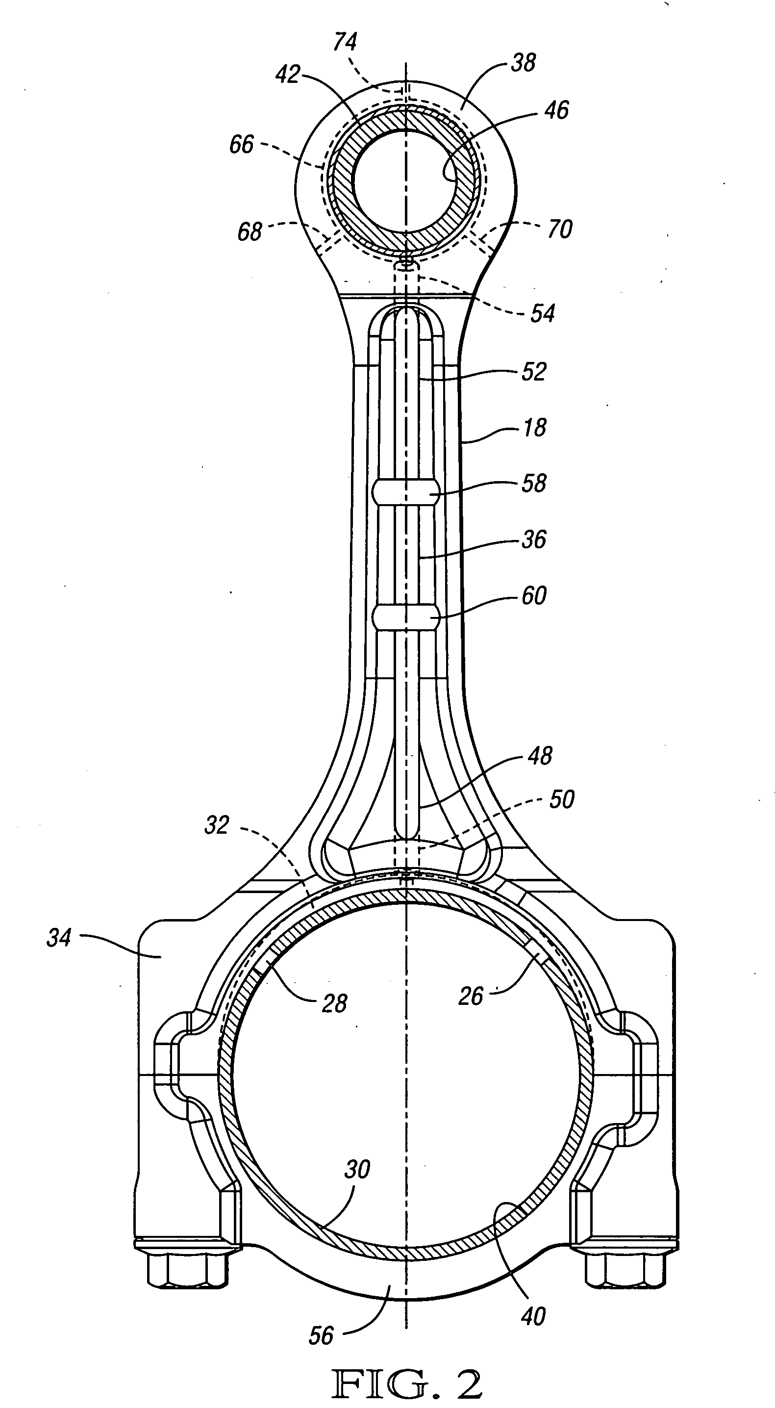 Connecting rod with lubricant tube