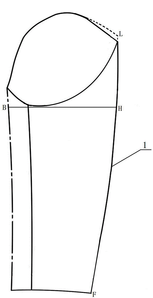 Method for sewing business wear sleeve meeting bending degree of human body elbow