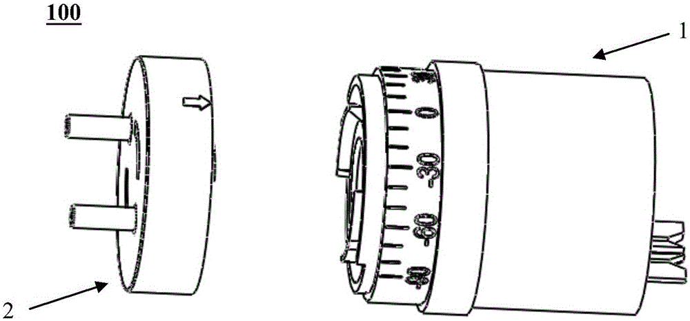 Electric connecting head and illuminating device