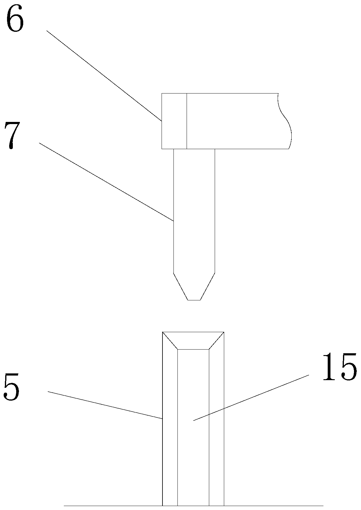 Guide rod bottom installation positioning structure of submersible mixer