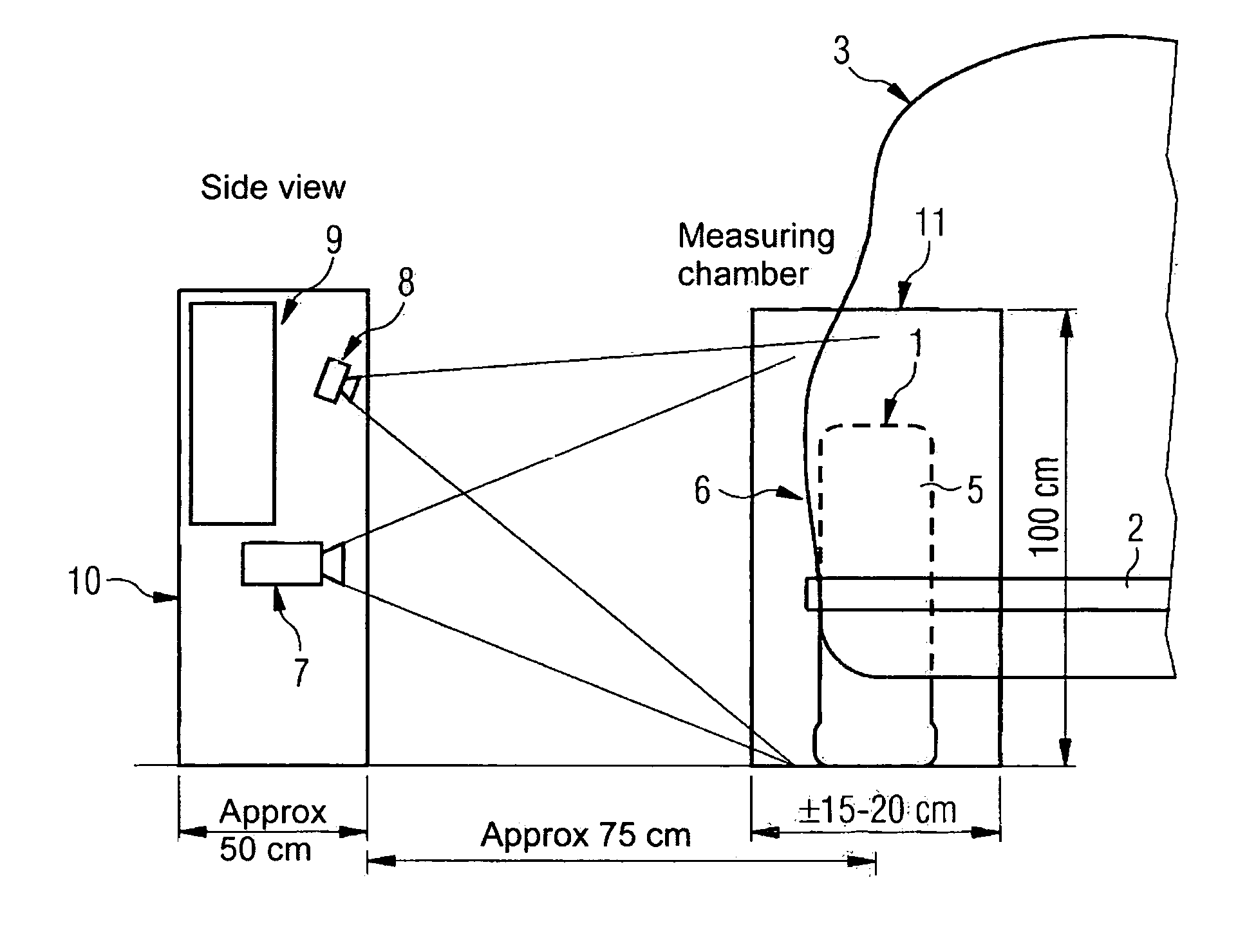 Method for determining an axle geometry and sensor for its execution