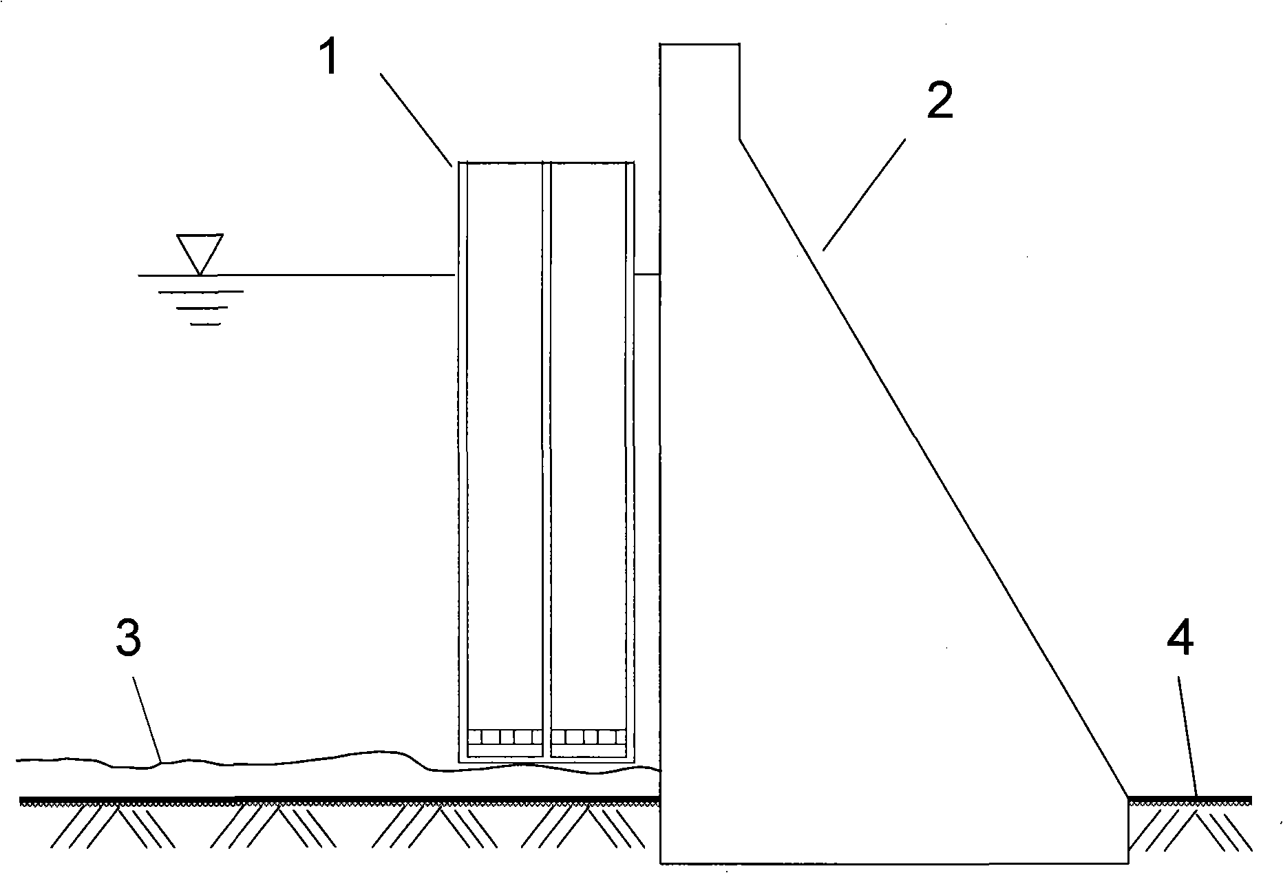 Method for reinforcing caisson of concrete dam