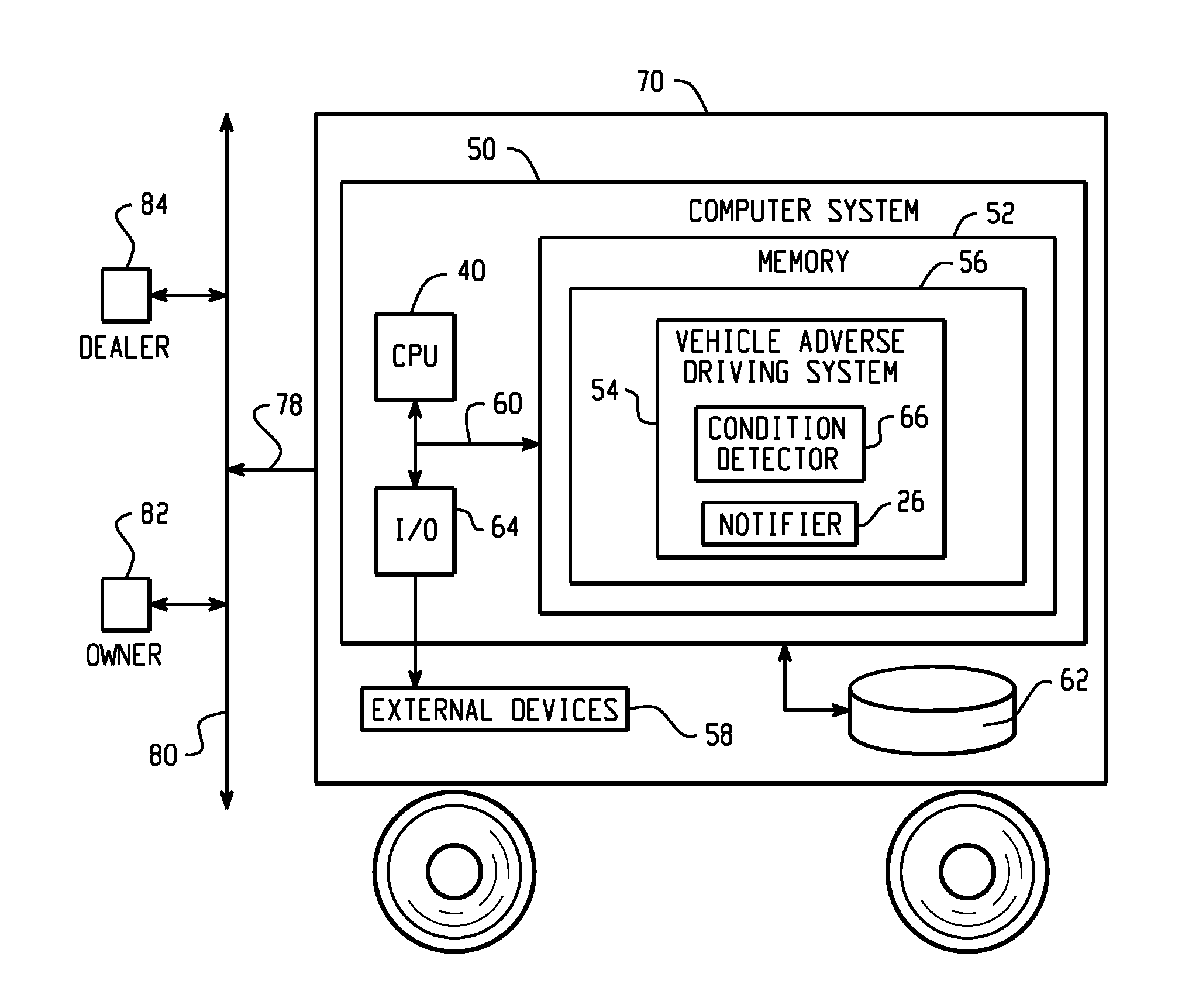 Detection of vehicle operation under adverse conditions