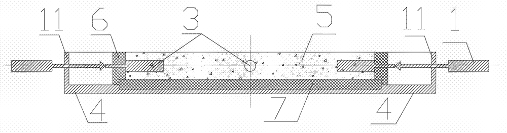 Real-time testing device and real-time testing method of size deformation after cement based composite material hardening