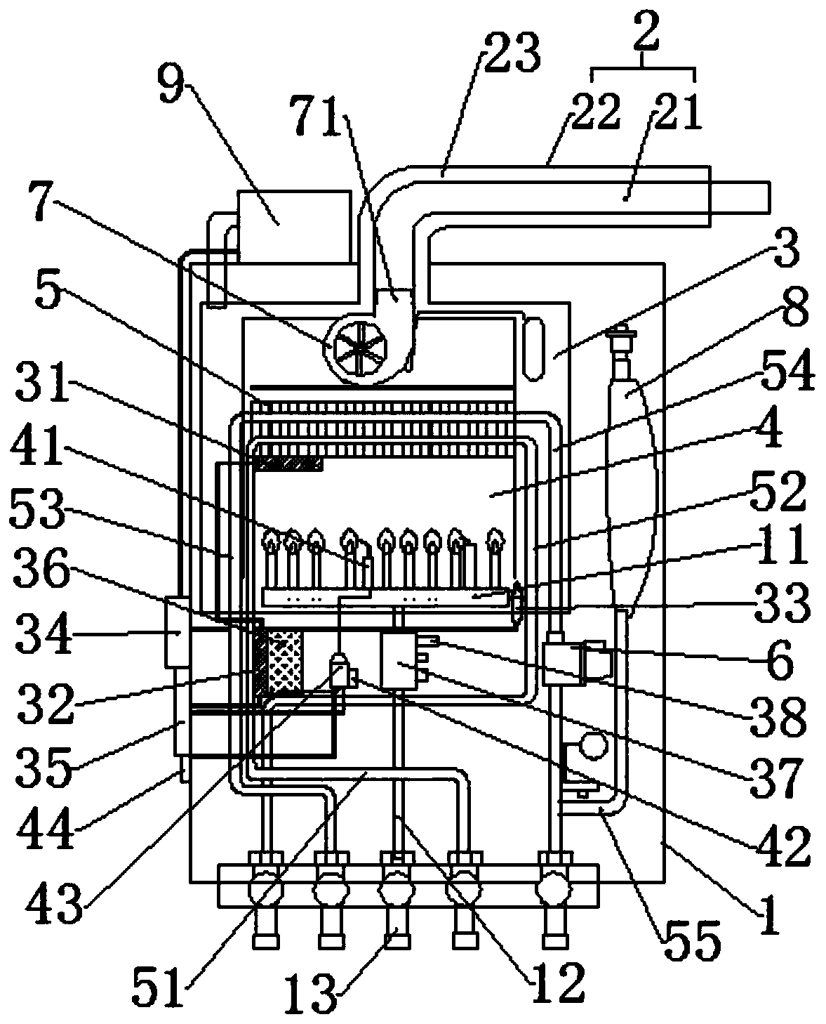 Self-generating environment-friendly fuel gas heating and hot water heater