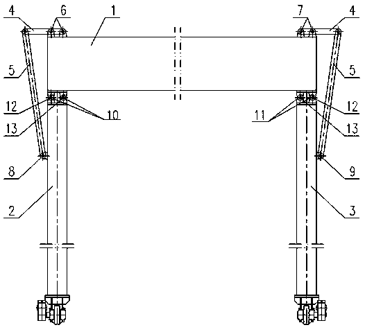 A combined end beam connection structure