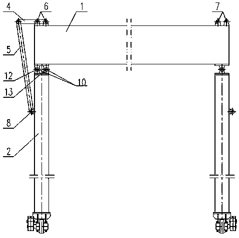 A combined end beam connection structure