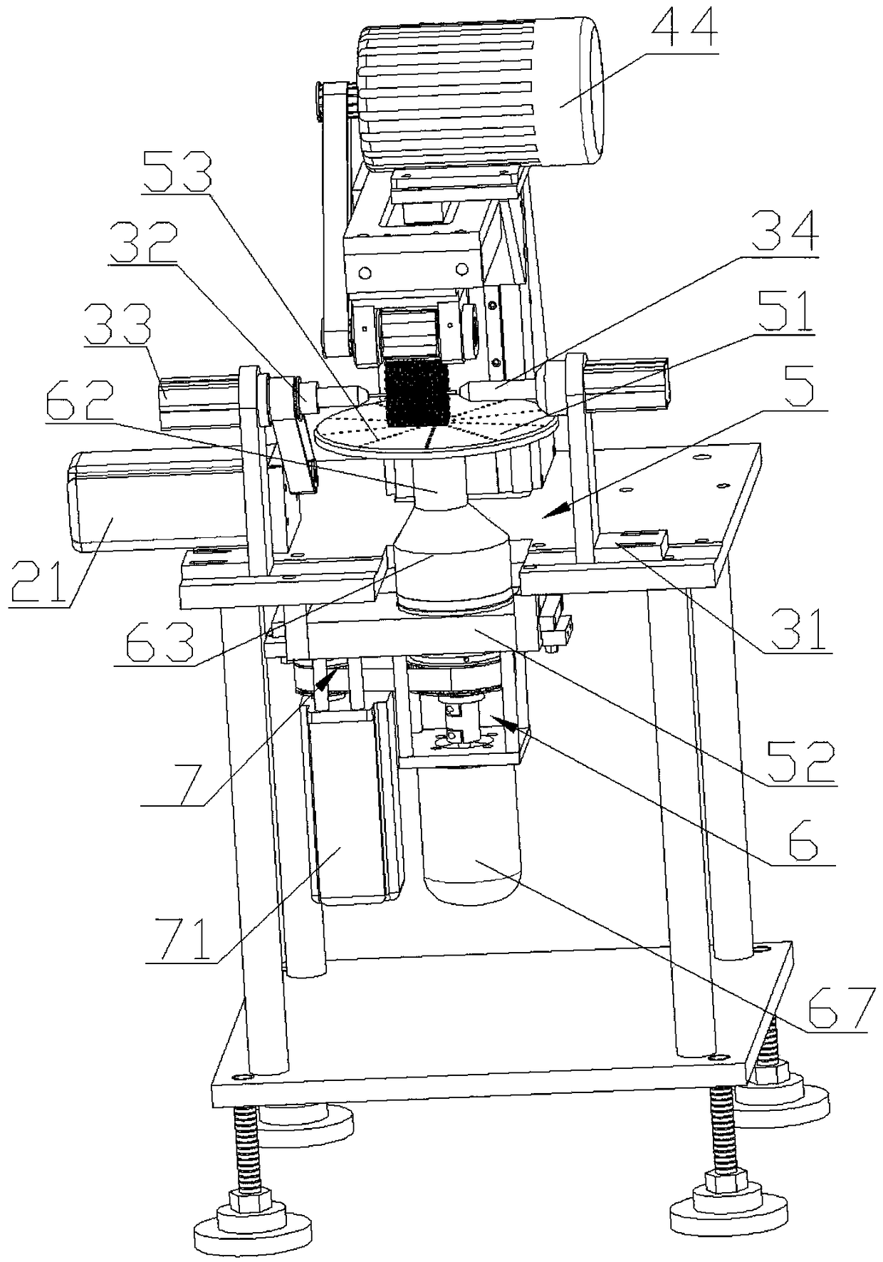 Hair-shearing-and-hair-rounding integrated machine for circular-head twisted hair brush, working method thereof and circular-head twisted hair brush