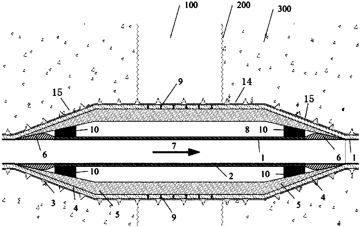 A fault-resistant structure for a water delivery tunnel crossing a large-scale active fault zone