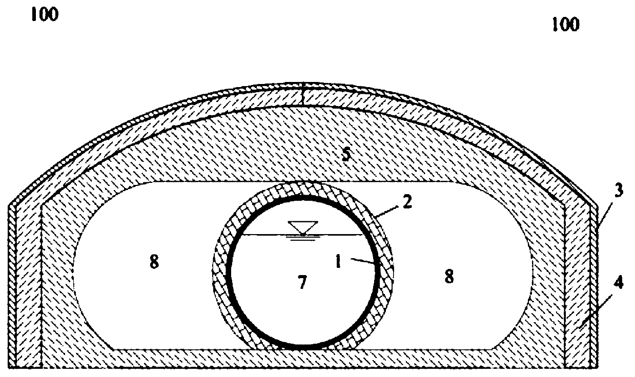 A fault-resistant structure for a water delivery tunnel crossing a large-scale active fault zone