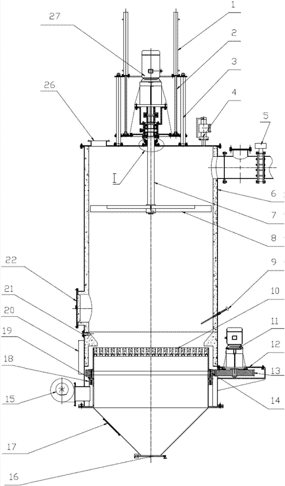 Internal rotary gasifier and domestic waste treatment technology