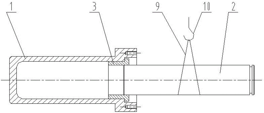 Elastic rolling support roller device and guide method of assembled heavy single-acting oil cylinder plunger