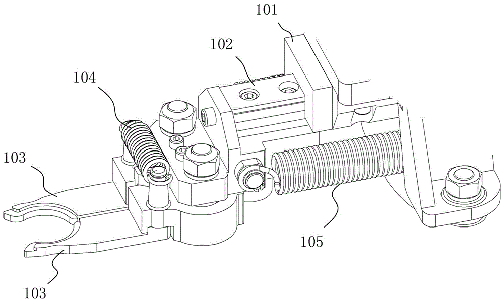 Opening and closing manipulator for bottle blowing machine