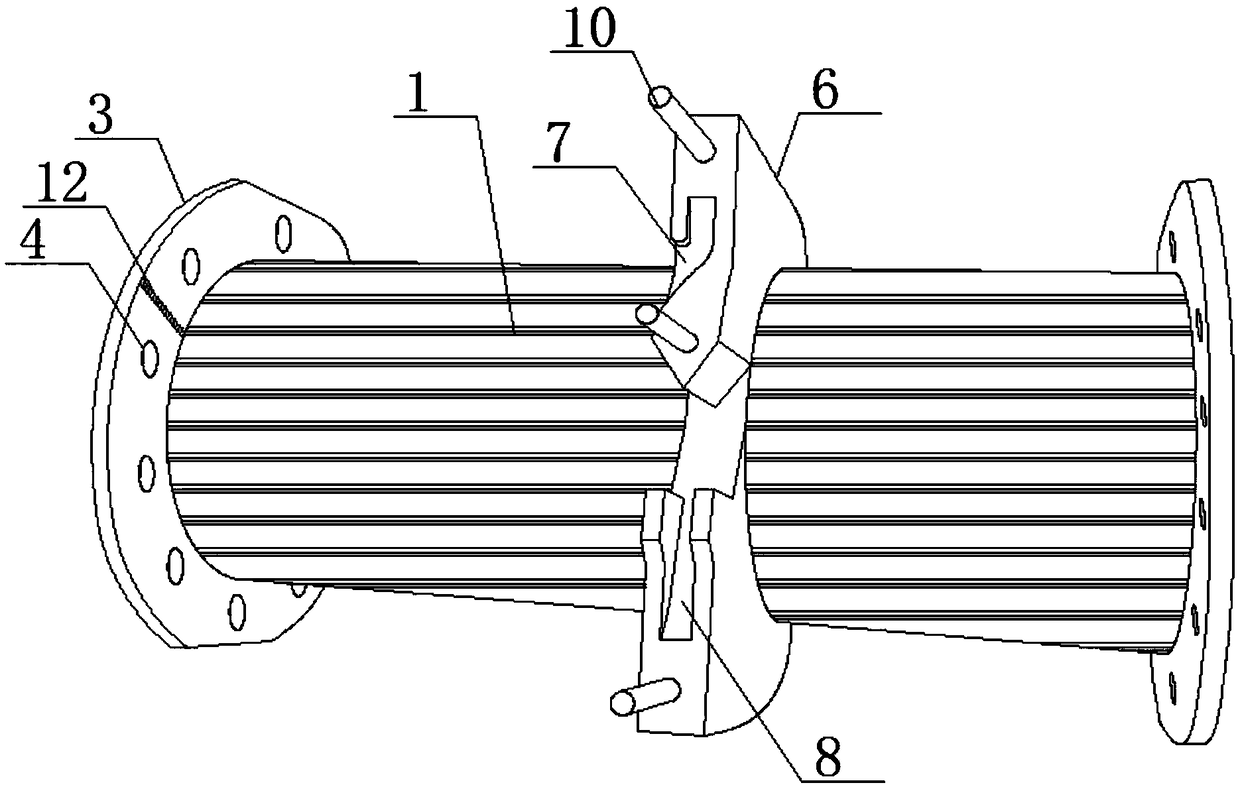 A plastic skeleton structure with pins for inductive coils