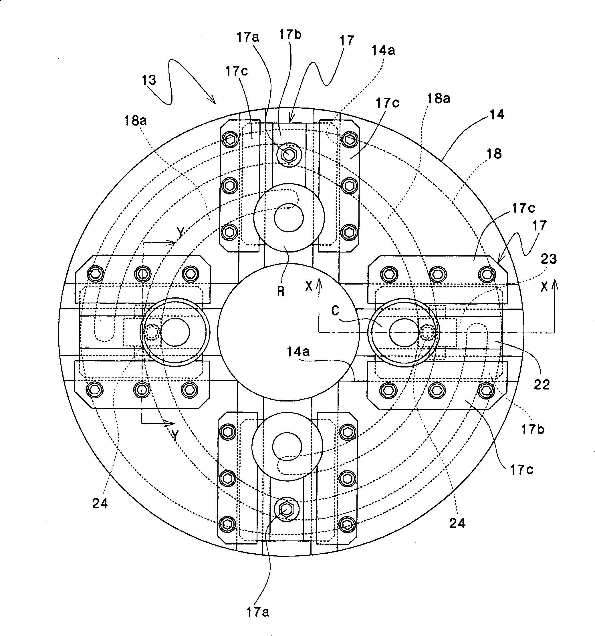 Deep-drawing processing device