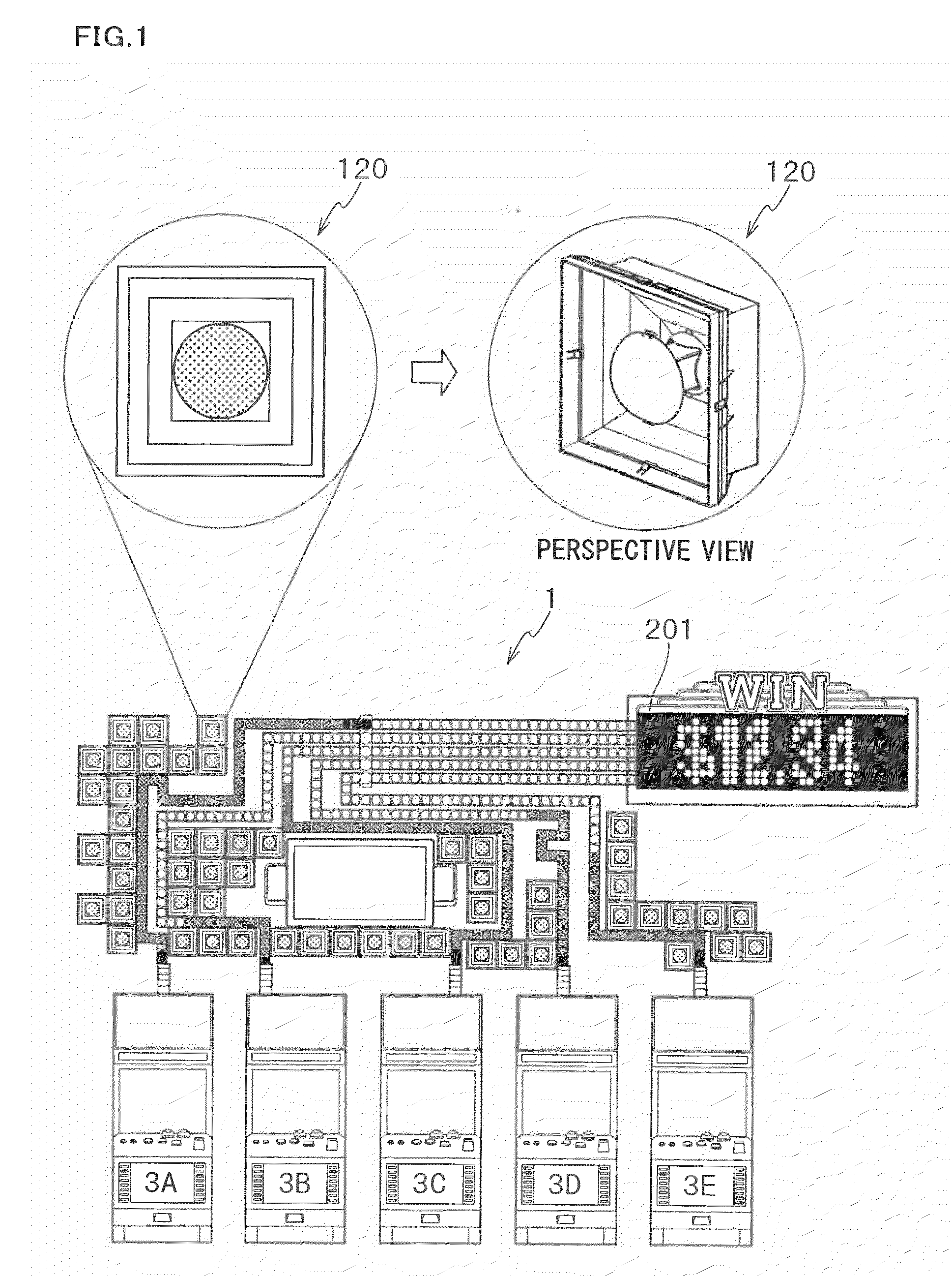 Lighting device using light-emitting diode and gaming machine including the lighting device