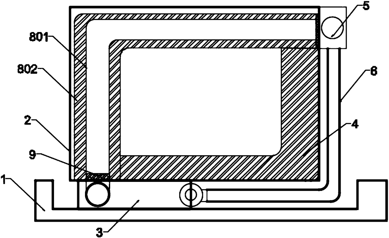 A dry-type transformer cooling air duct structure