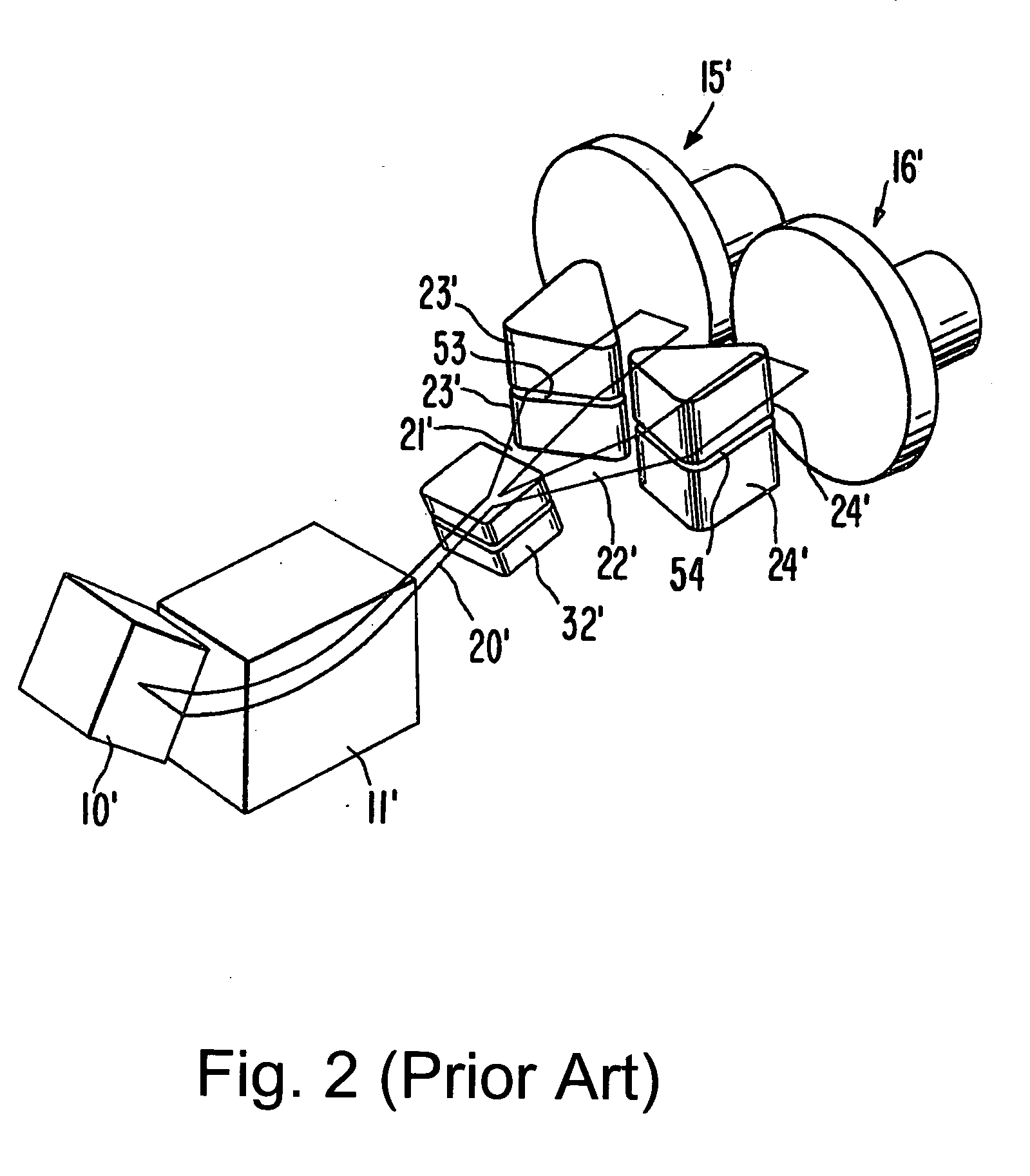 Radial scan arm and collimator for serial processing of semiconductor wafers with ribbon beams