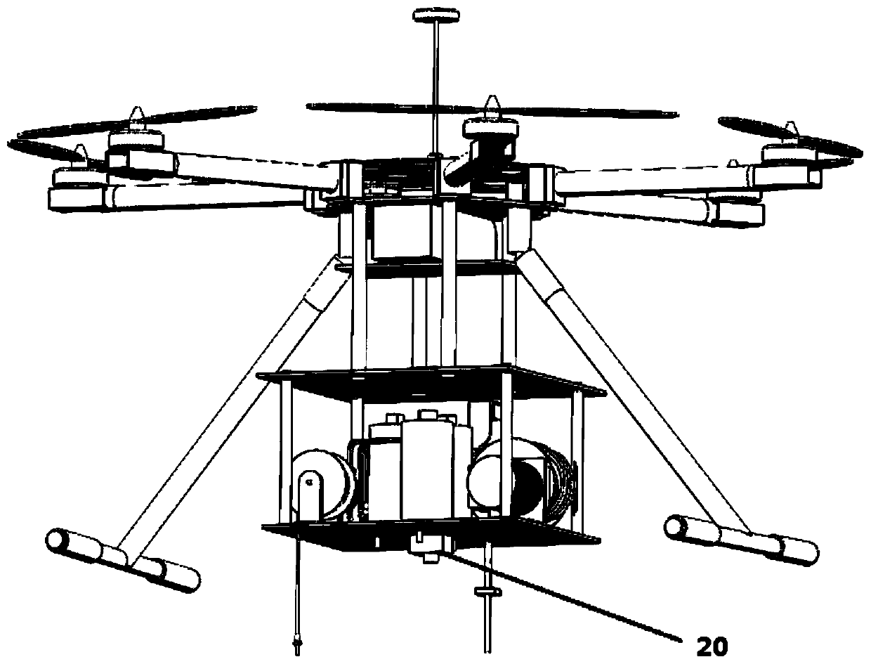 Multipoint fixed-length smart water quality sampling device based on multi-rotor unmanned aerial vehicle