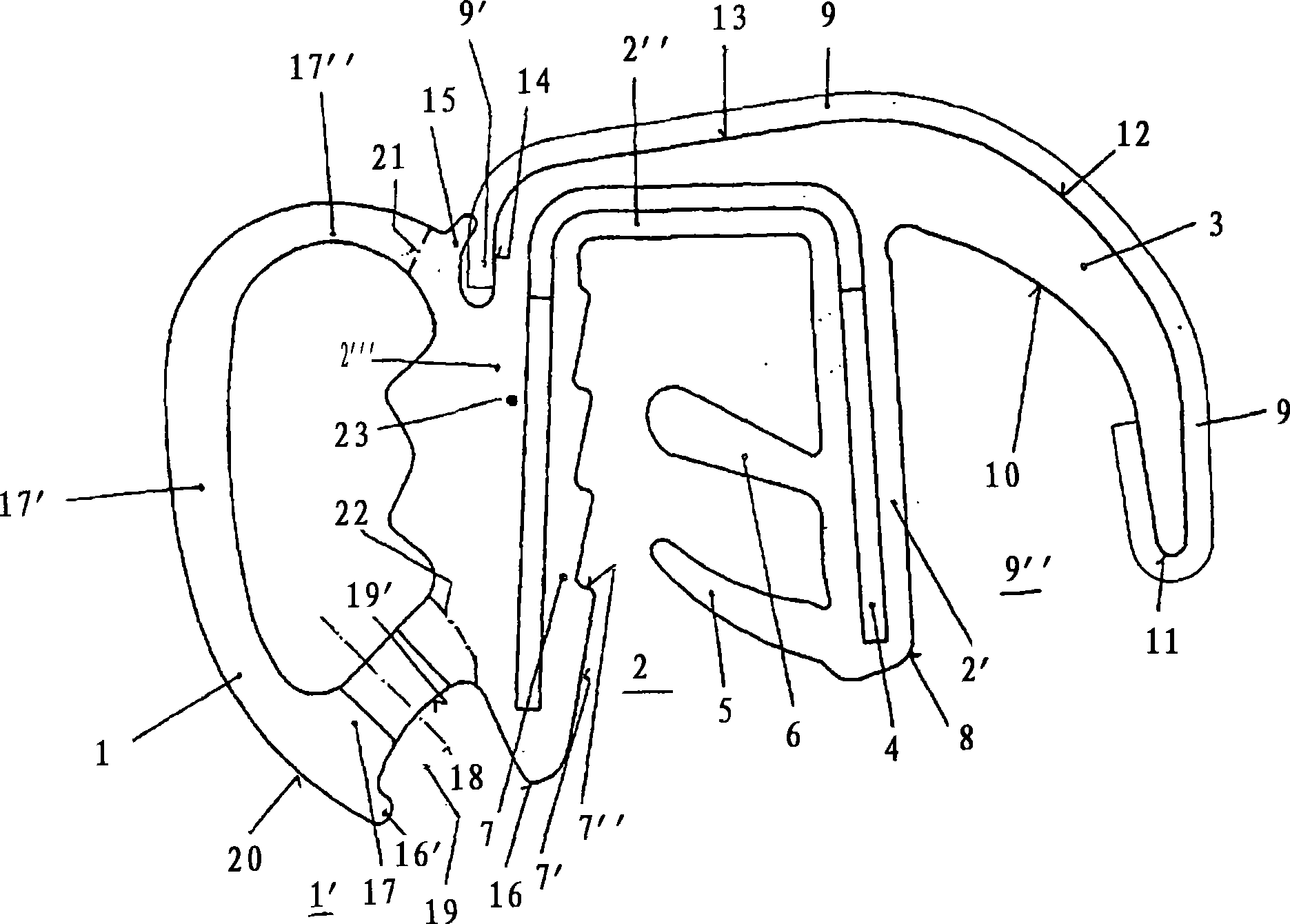 Weatherstrip with ventilation openings