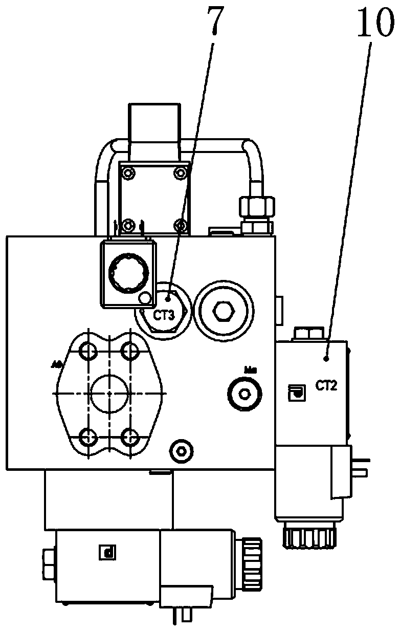 A full hydraulic drilling rig suspension weight control valve group