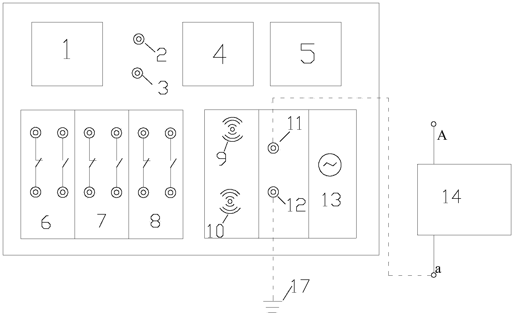 Protection device for electrical life test of circuit breaker and operating mode of protection device