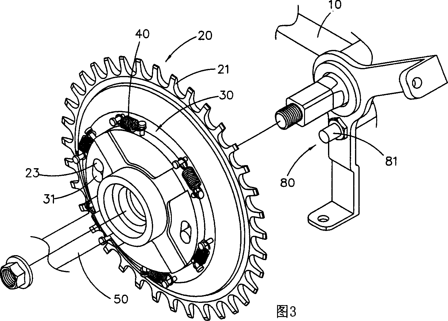 Auxiliary power starting structure of electric bicycle