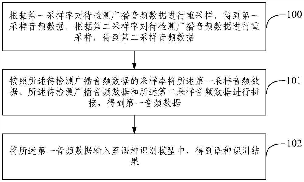 Language identification method and device for broadcast audio, equipment and storage medium