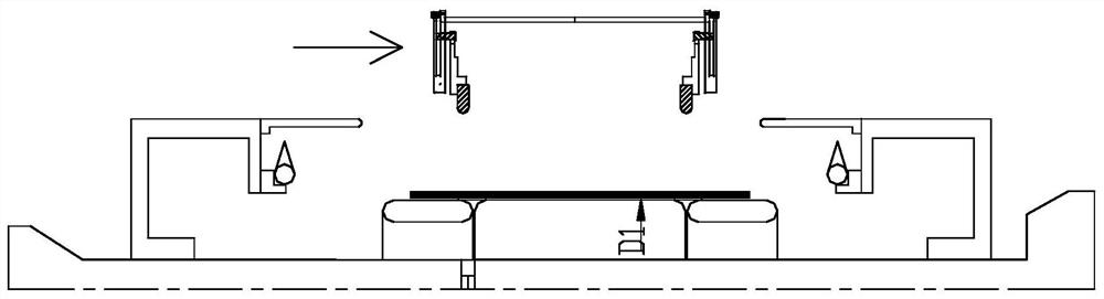 A buckle turn-up device and method for aviation radial tire building machine