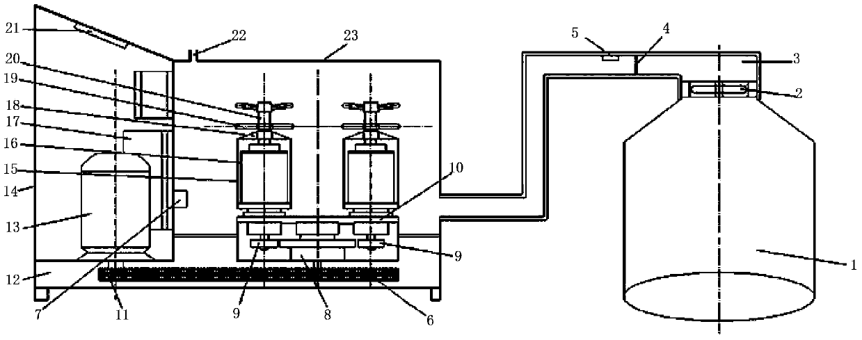 Low-temperature ball-milling experimental apparatus