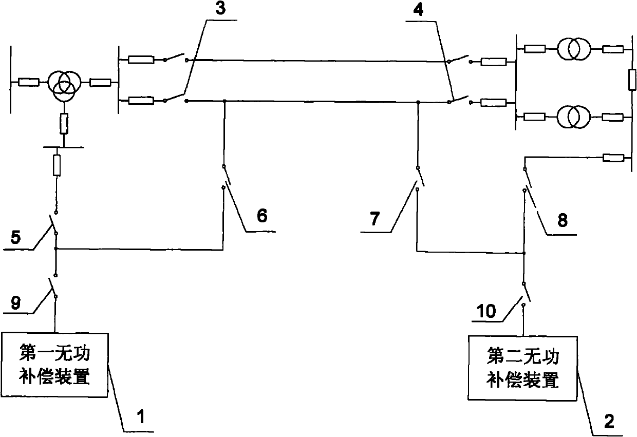 Ice-melting method of transmission line with ends therefore infused with reactive current