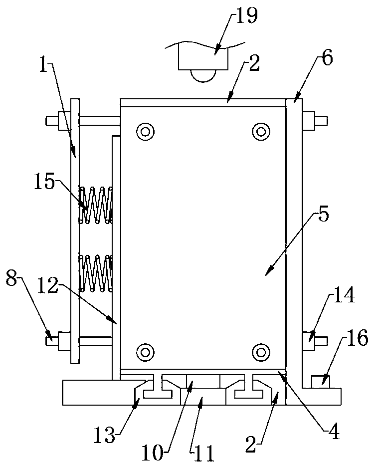 Simple falling weight impact test confining pressure loading device and experimental method thereof