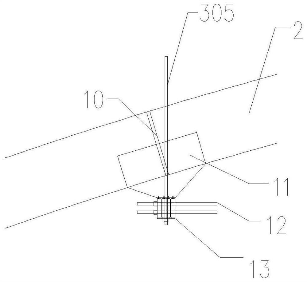 Typhoon area through type steel arch bridge steel arch rib lifting method and alignment adjusting device