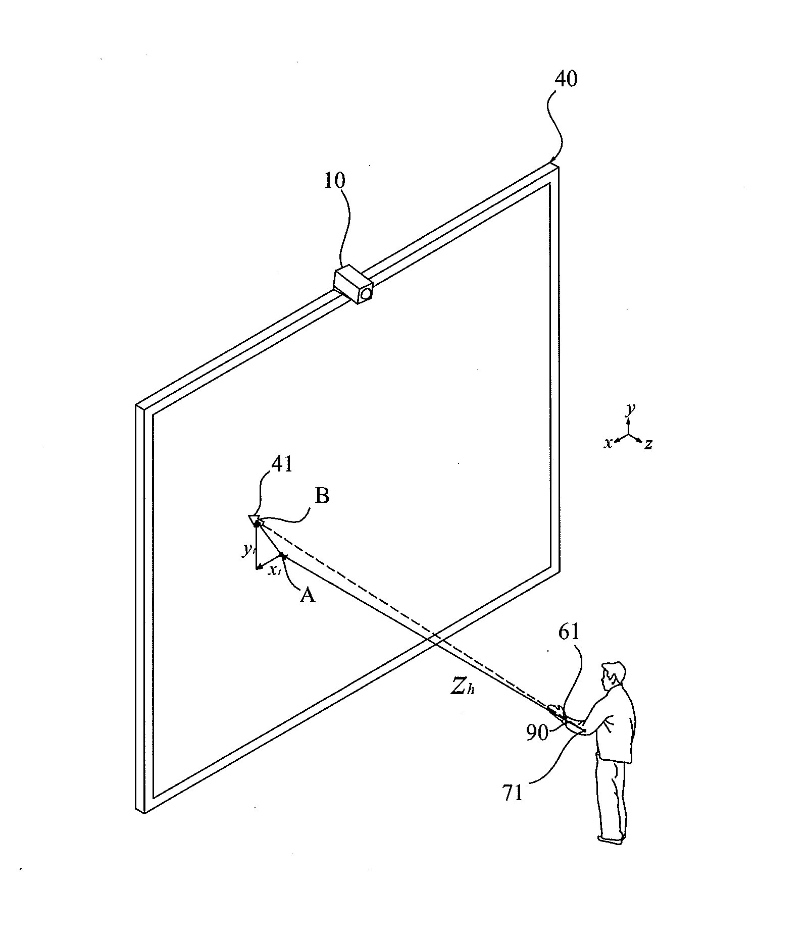 Pointing-direction detecting device and its method, program and computer readable-medium