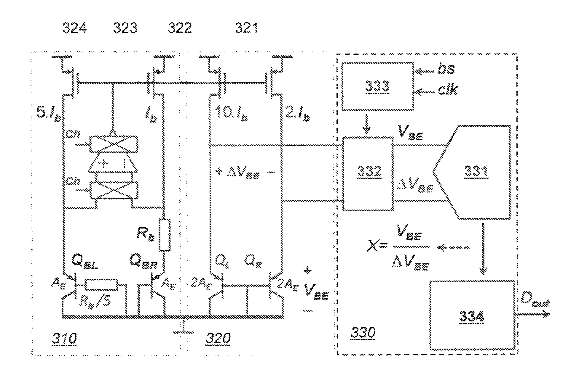 ADC, a temperature sensor, a non-contact transponder, and a method of converting analog signals to digital signals