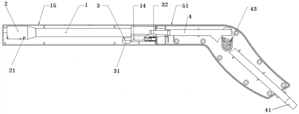 Method for setting elastic thread in a ligation device and elastic thread ligation device