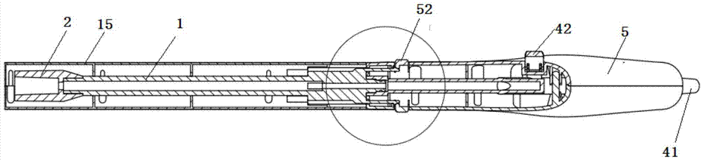 Method for setting elastic thread in a ligation device and elastic thread ligation device