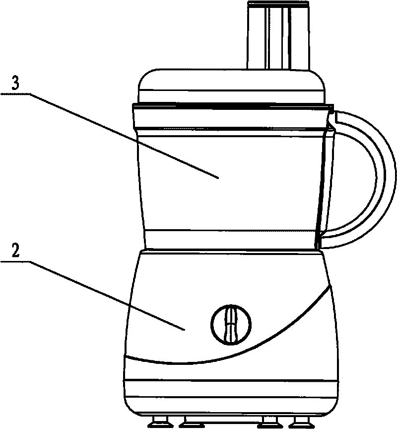 Coaxial two-speed food processor