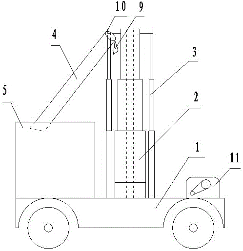 A remote control self-propelled lifting cylinder type walnut manual auxiliary picking machine