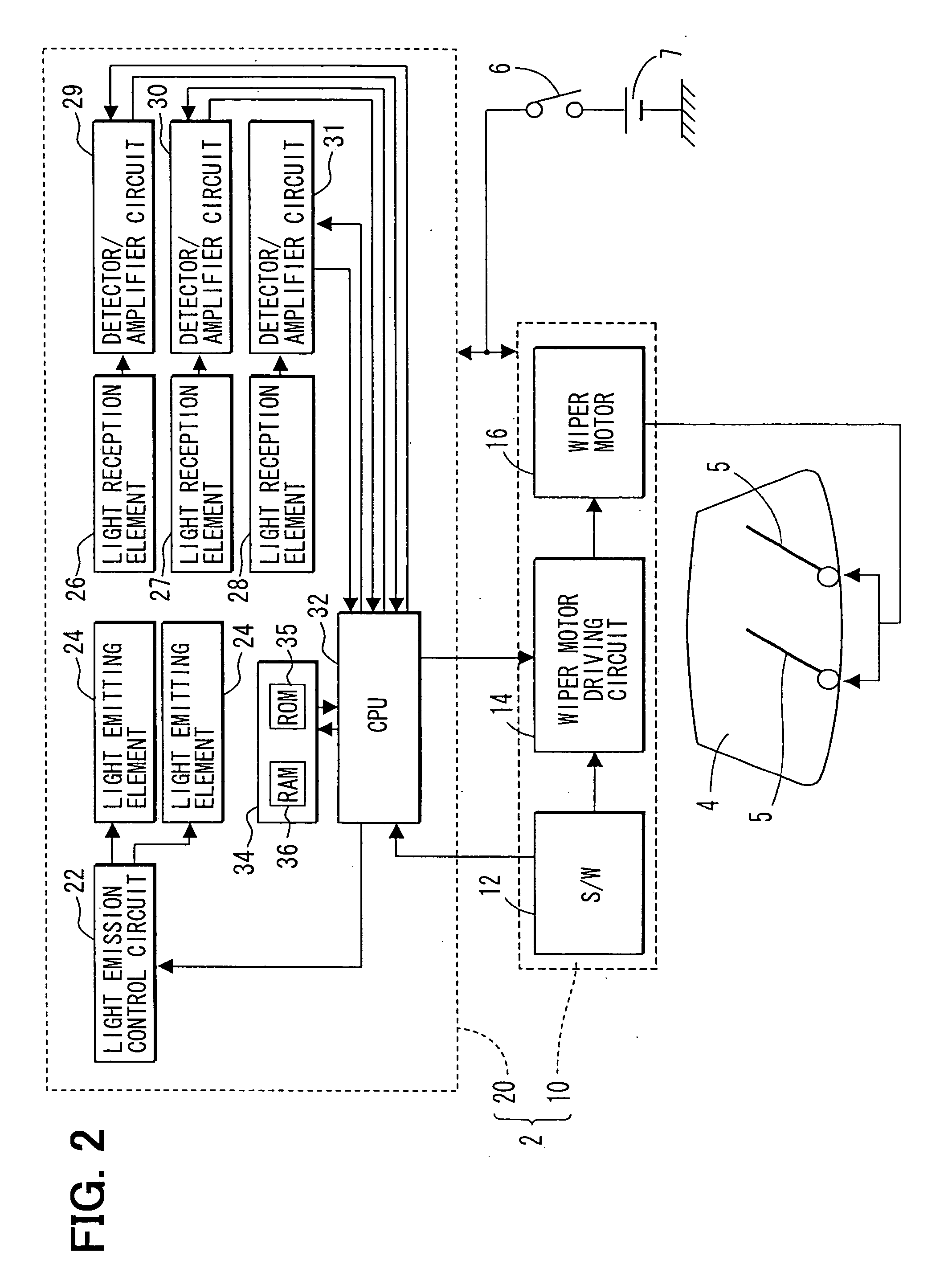 Sensor device and wiper controller