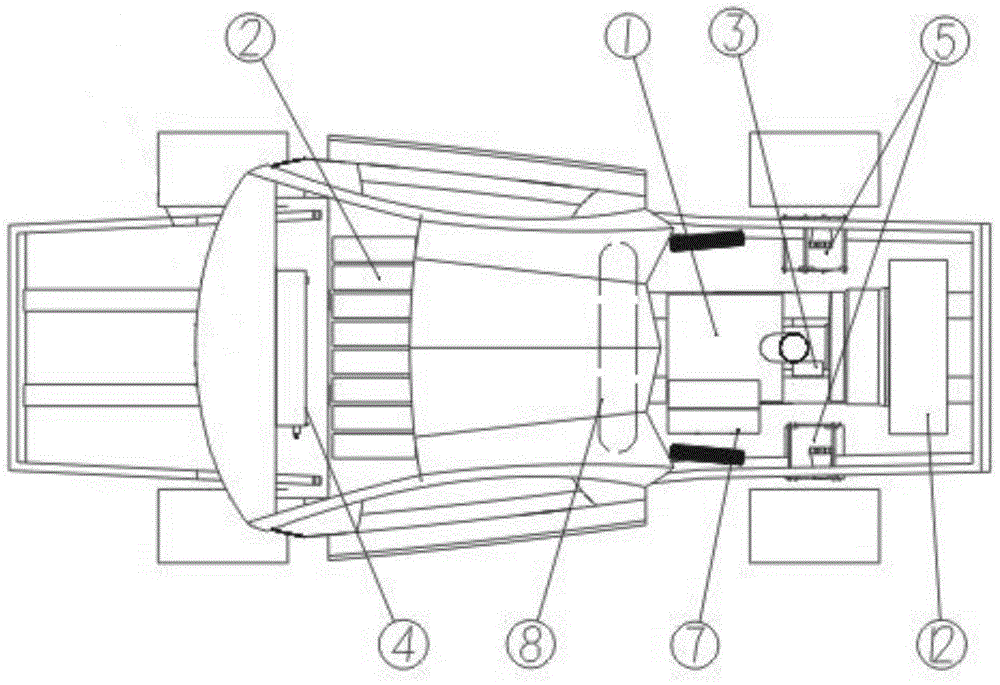 Mid-engine incremental stroke electric vehicle