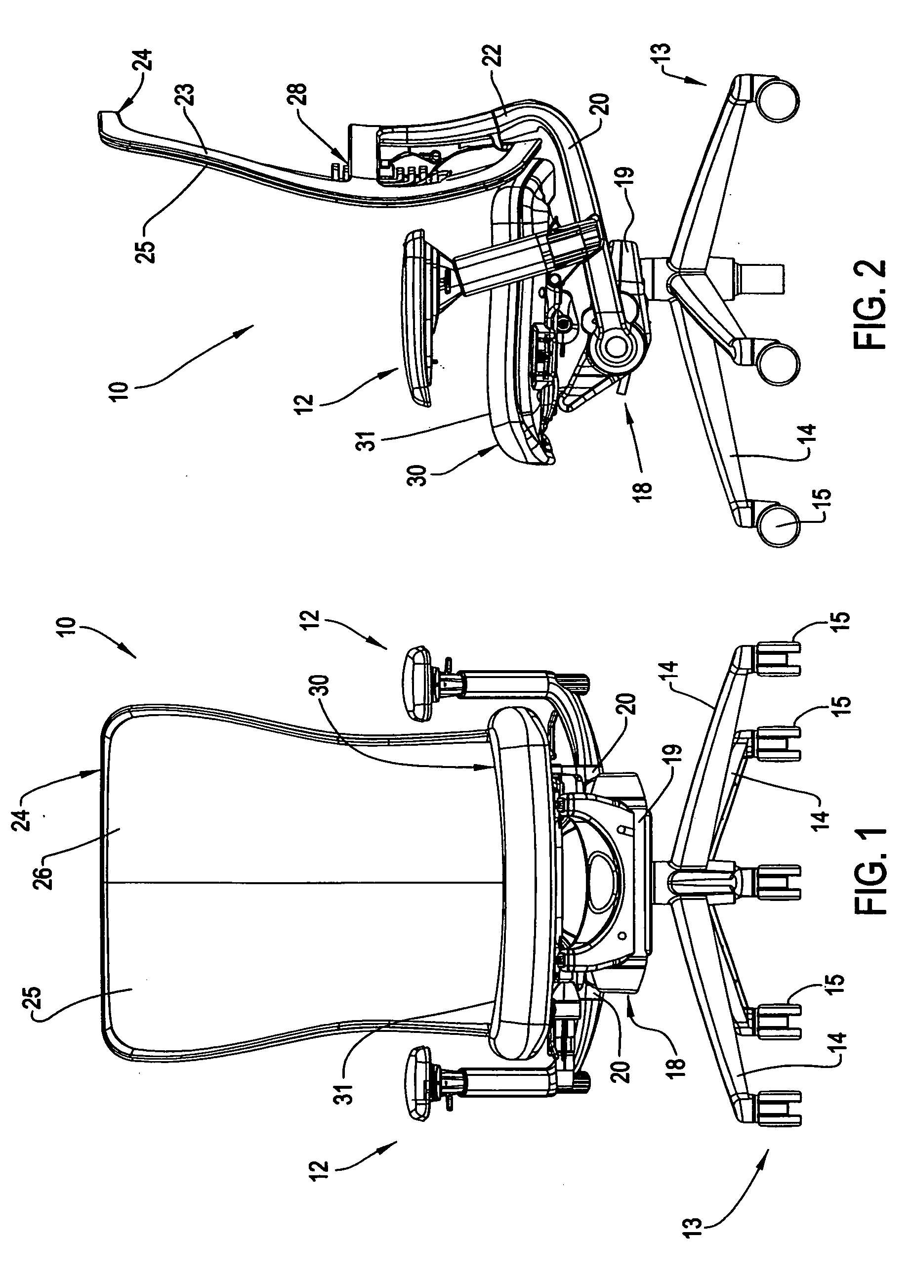 Arm assembly for a chair