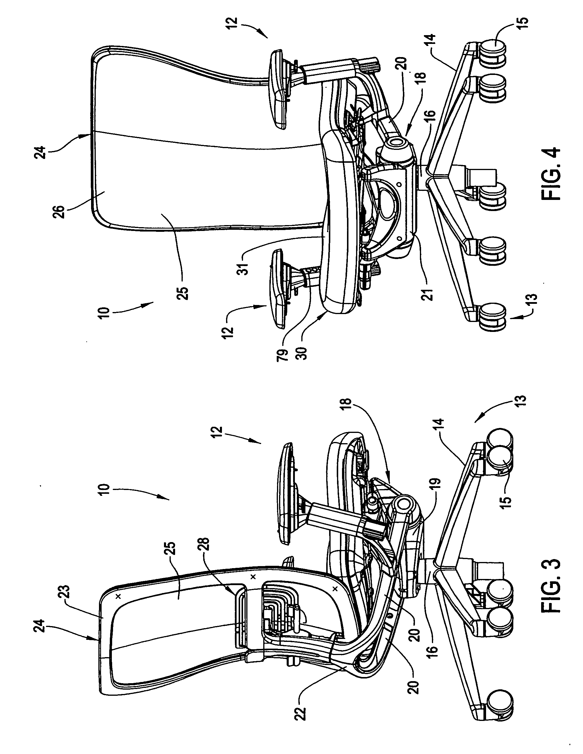 Arm assembly for a chair