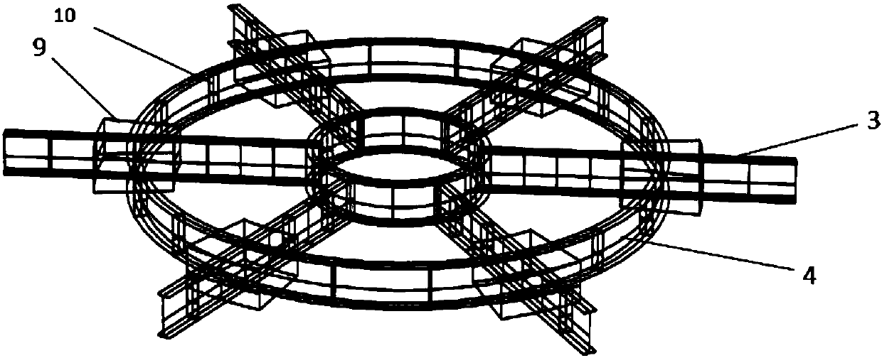 Offshore wind power combined barrel-shaped base